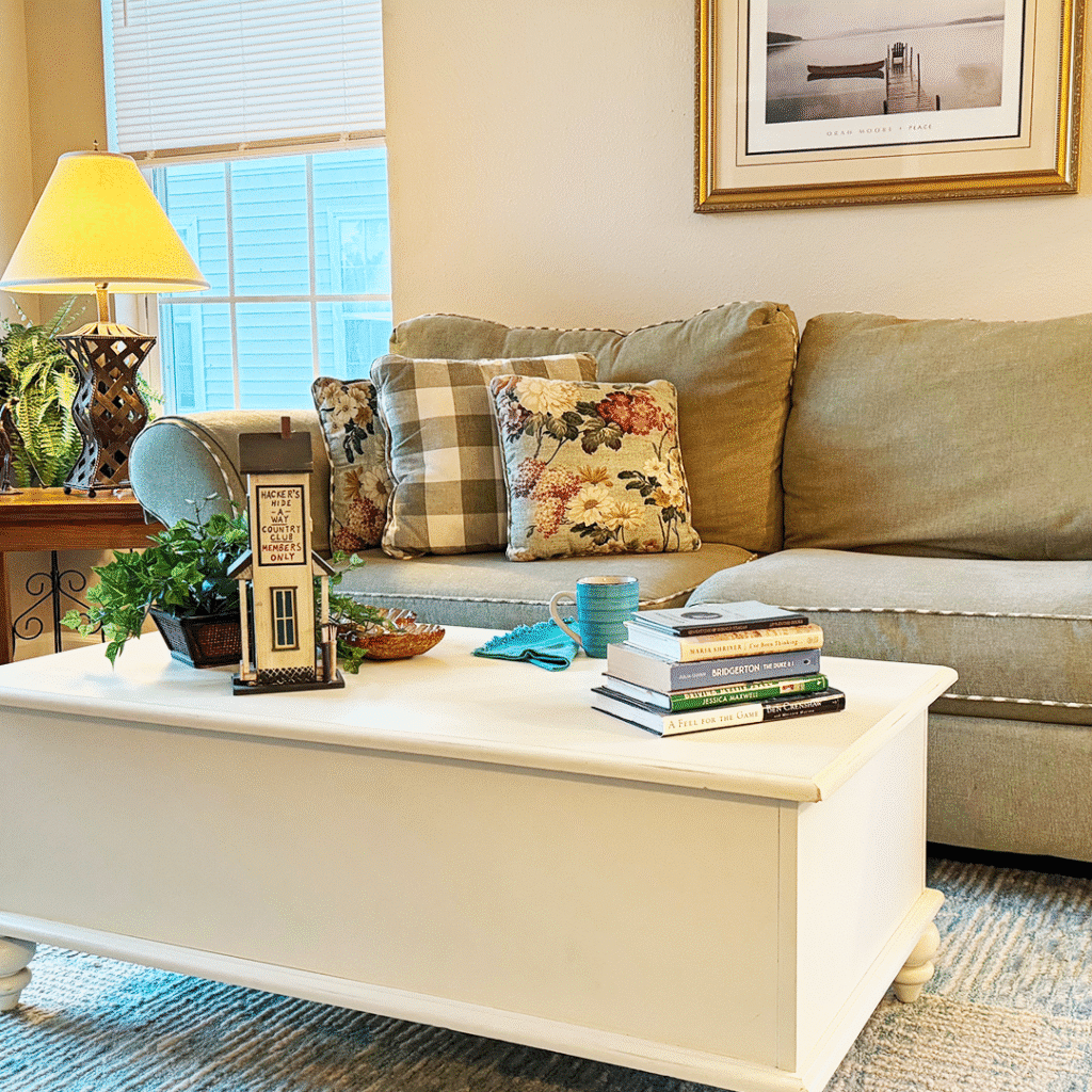 Spacious living room in Graceful Greens Getaways in Coastal Carolina
